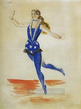 女性曲芸師の衣装のパレード プロジェクト 1917 パブロ ピカソ Oil Paintings